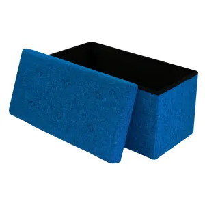 Faux Linen Storage Bench (Medium)