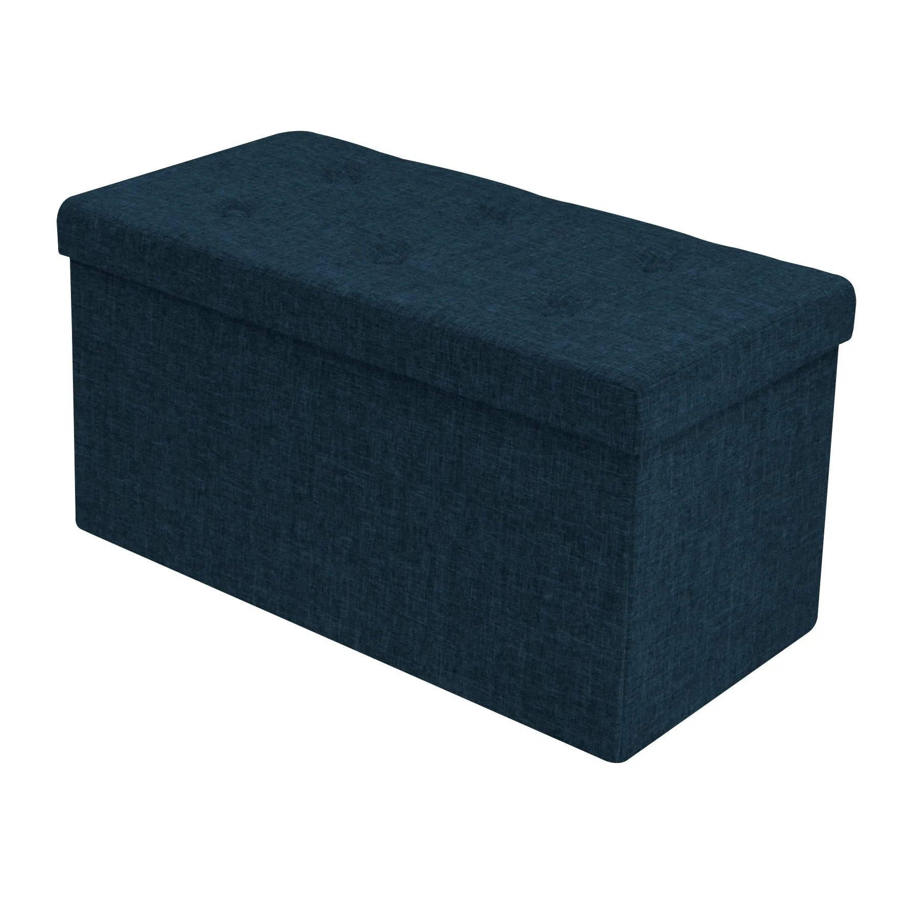 Faux Linen Storage Bench (Medium)