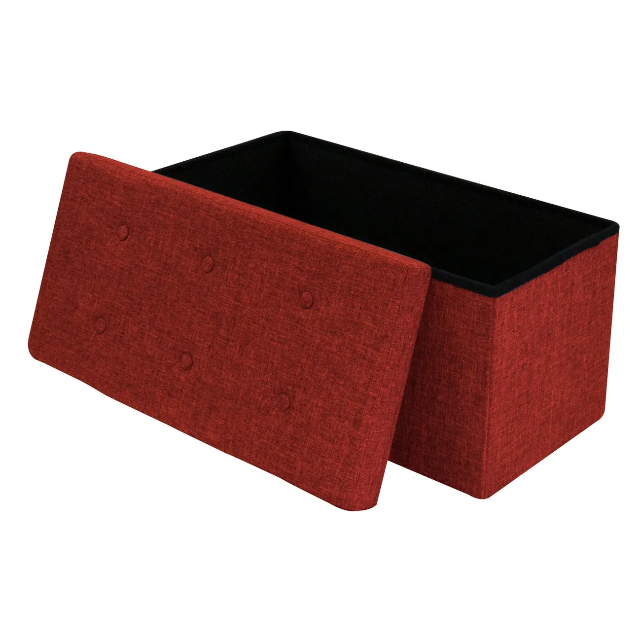 Faux Linen Storage Bench (Medium)