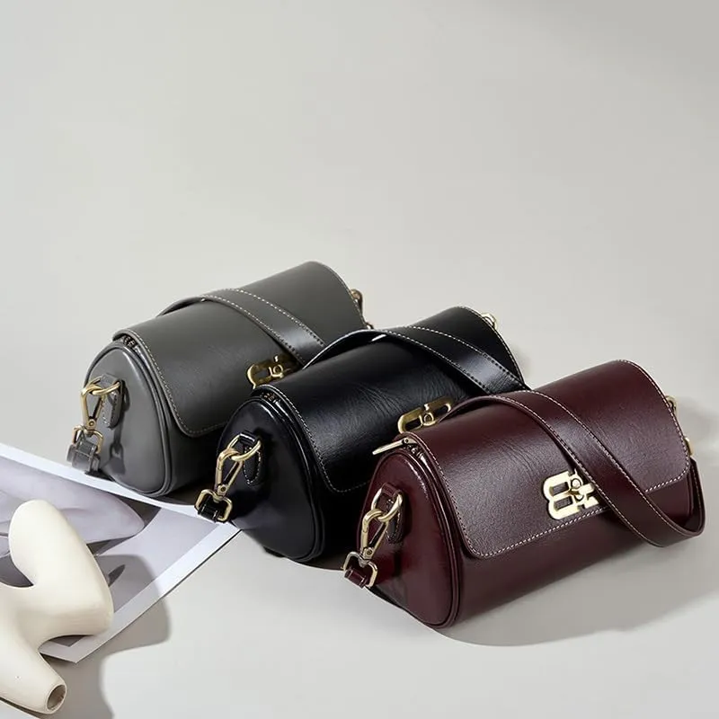 First-layer Bag For Women Cowhide Underarm One-shoulder Small Bag, Feminine, Casual And Versatile Cross-body Bag(Brown)
