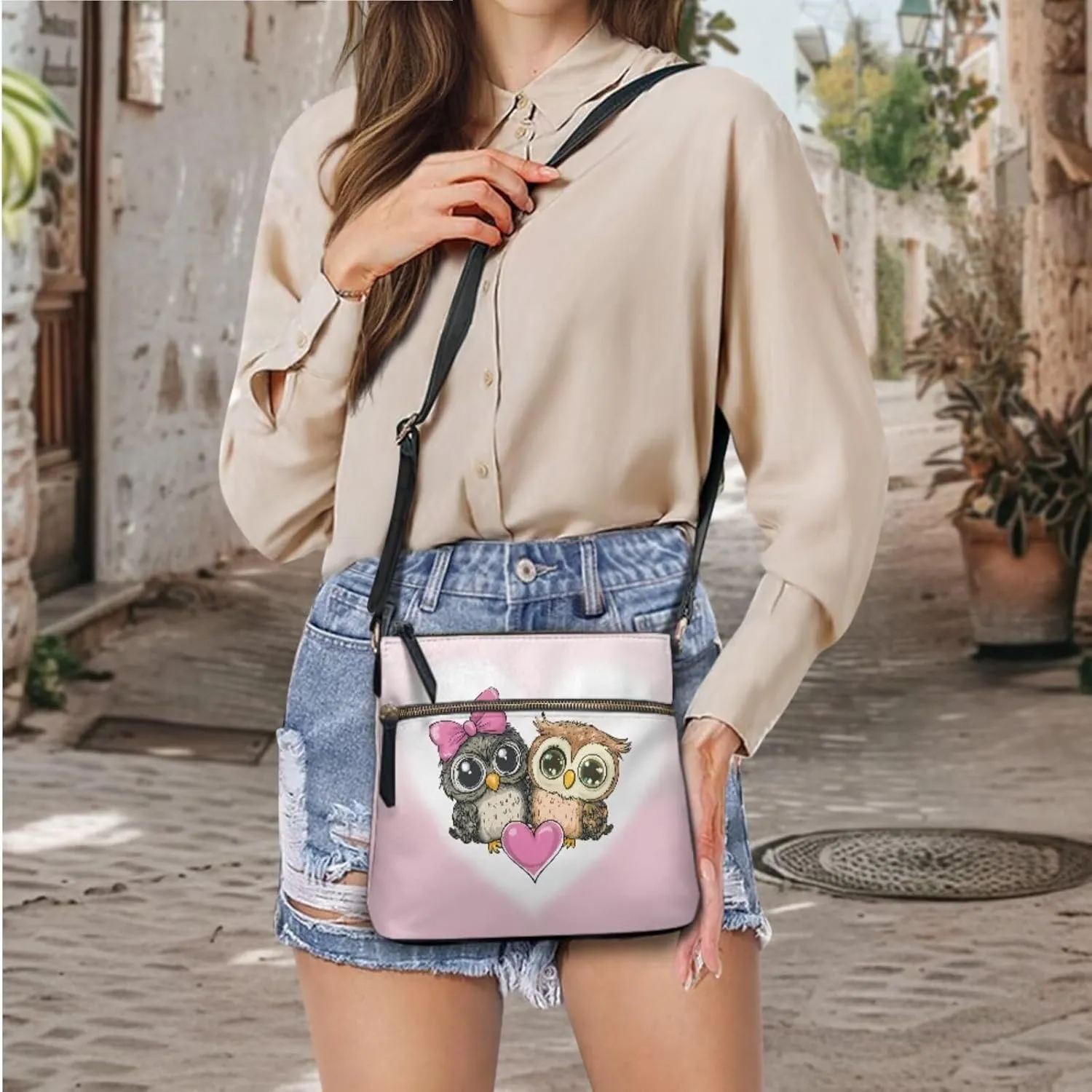 FOR U DESIGNS Leather Crossbody Bags for Women Trendy Shoulder Bags Cross Body Purse and Matching Wallet Set