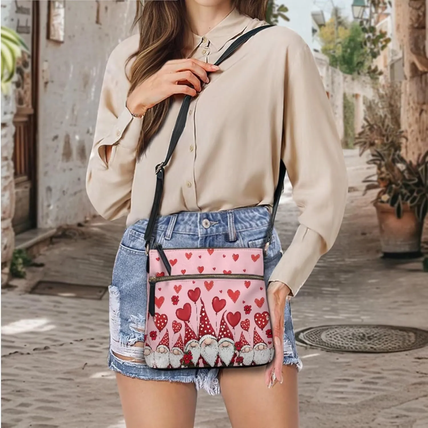 FOR U DESIGNS Leather Crossbody Bags for Women Trendy Shoulder Bags Cross Body Purse and Matching Wallet Set