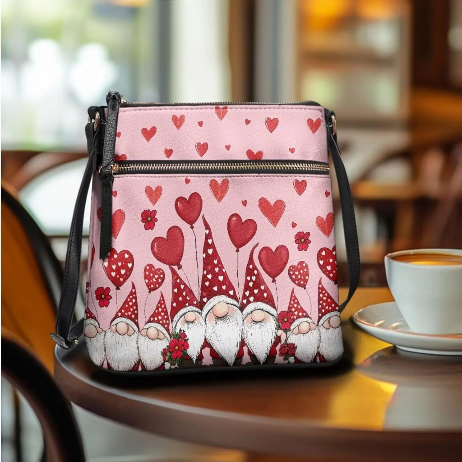 FOR U DESIGNS Leather Crossbody Bags for Women Trendy Shoulder Bags Cross Body Purse and Matching Wallet Set