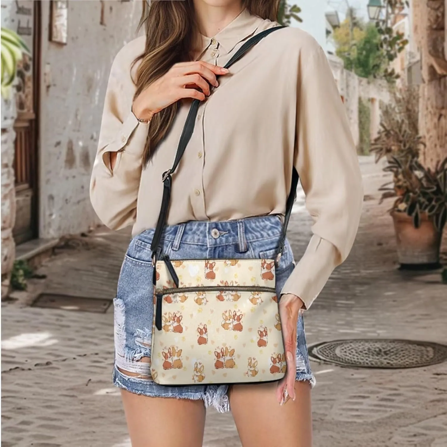 FOR U DESIGNS Leather Crossbody Bags for Women Trendy Shoulder Bags Cross Body Purse and Matching Wallet Set
