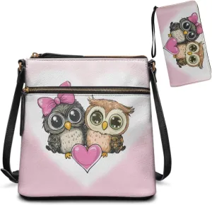 FOR U DESIGNS Leather Crossbody Bags for Women Trendy Shoulder Bags Cross Body Purse and Matching Wallet Set