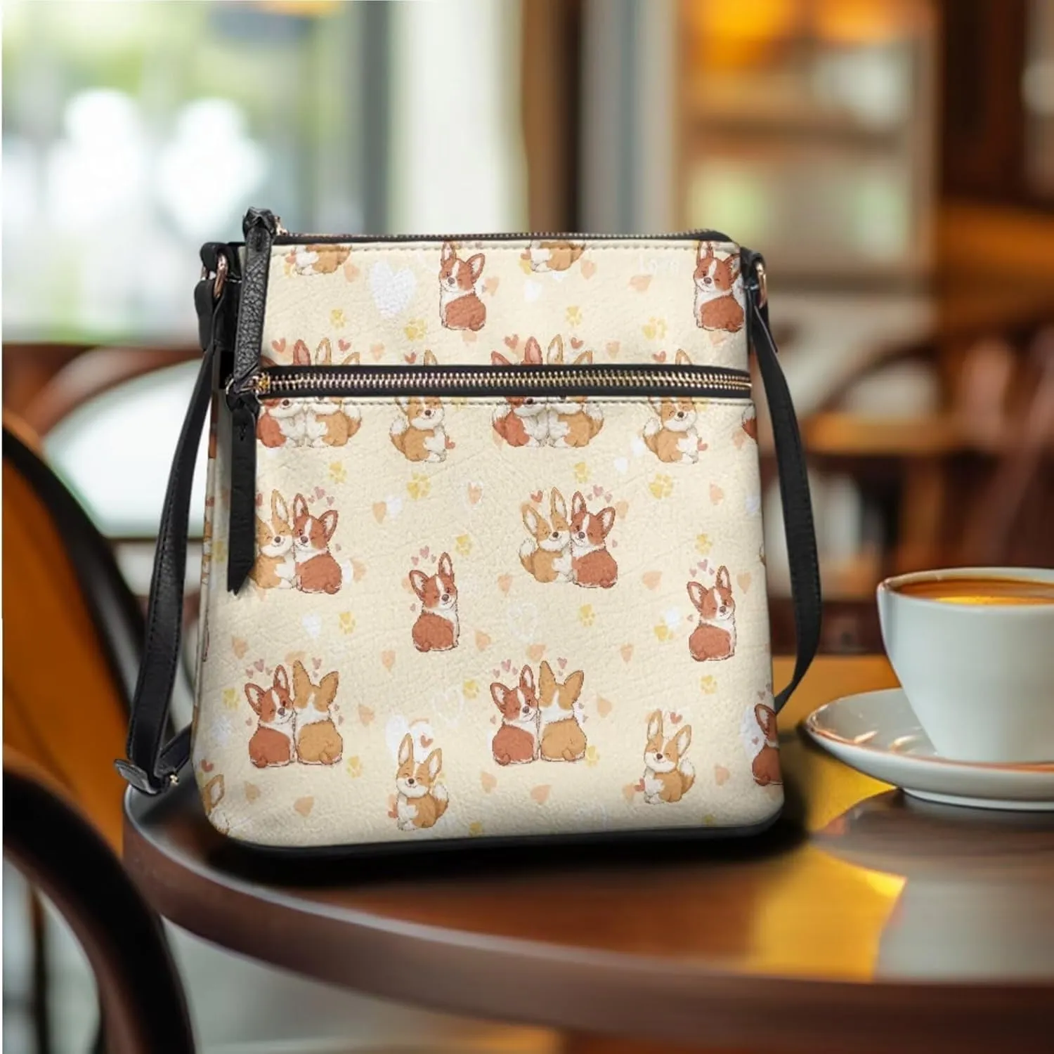 FOR U DESIGNS Leather Crossbody Bags for Women Trendy Shoulder Bags Cross Body Purse and Matching Wallet Set