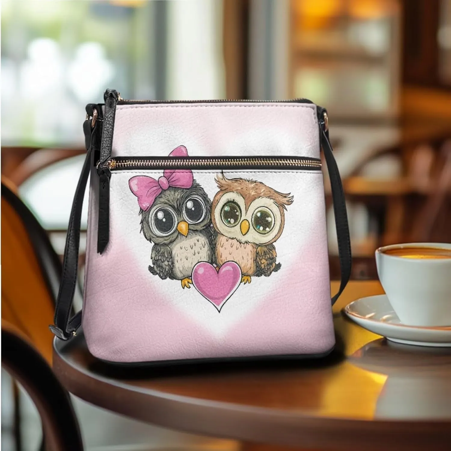 FOR U DESIGNS Leather Crossbody Bags for Women Trendy Shoulder Bags Cross Body Purse and Matching Wallet Set