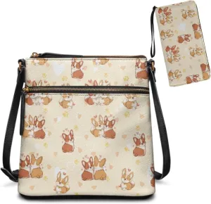 FOR U DESIGNS Leather Crossbody Bags for Women Trendy Shoulder Bags Cross Body Purse and Matching Wallet Set