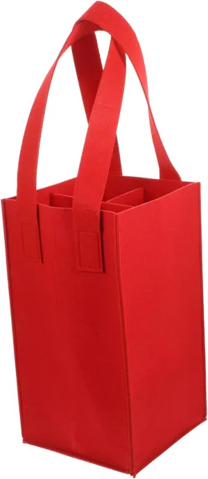 Gadpiparty 1Pc Portable Felt Wine Bag for Bottles Durable Red Wine present Tote Stylish Carrier for Storage Travel Present for Wine Lovers Design