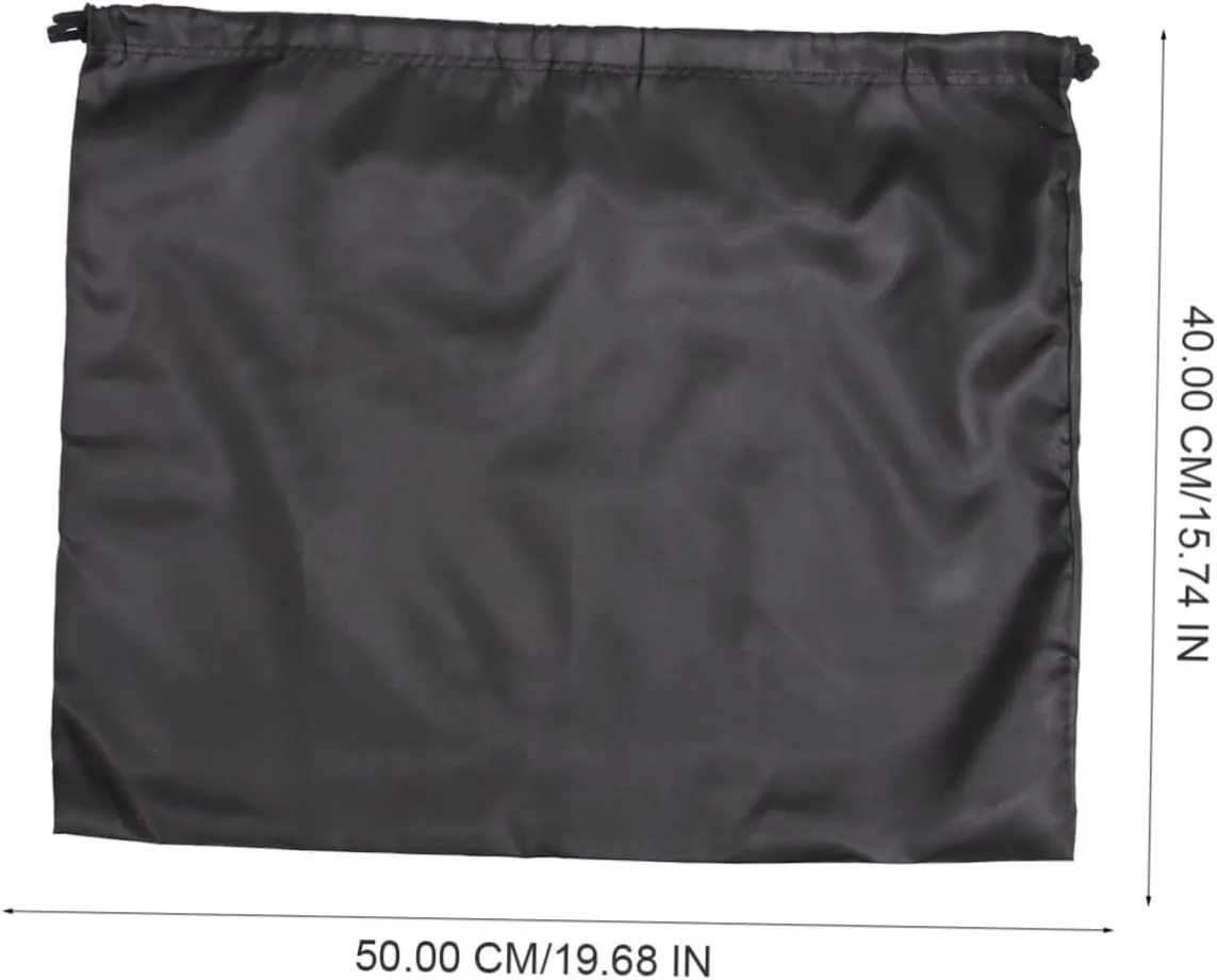 GALPADA 2pcs Drawstring Storage Bag Household Towel Bag Black Nylon Drawstring Finishing Bag Set