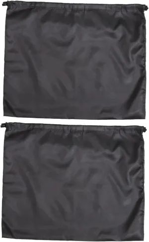 GALPADA 2pcs Drawstring Storage Bag Household Towel Bag Black Nylon Drawstring Finishing Bag Set