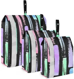 Garment Bag Closet Storage, Luggage Space Saver, Geometric Shapes, Waterproof, 3 Set Travel Packing Cubes For Suitcases, Luggages Management Personnel