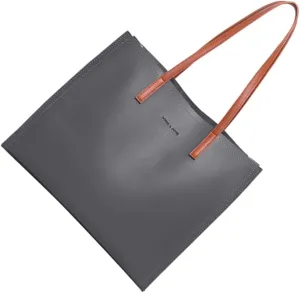 Gatuida Simple Large Capacity PU Handbag for Women Versatile Shoulder Bag for Shopping Outdoor Activities and Daily Use Stylish Grey Tote with Ample Storage for Essentials