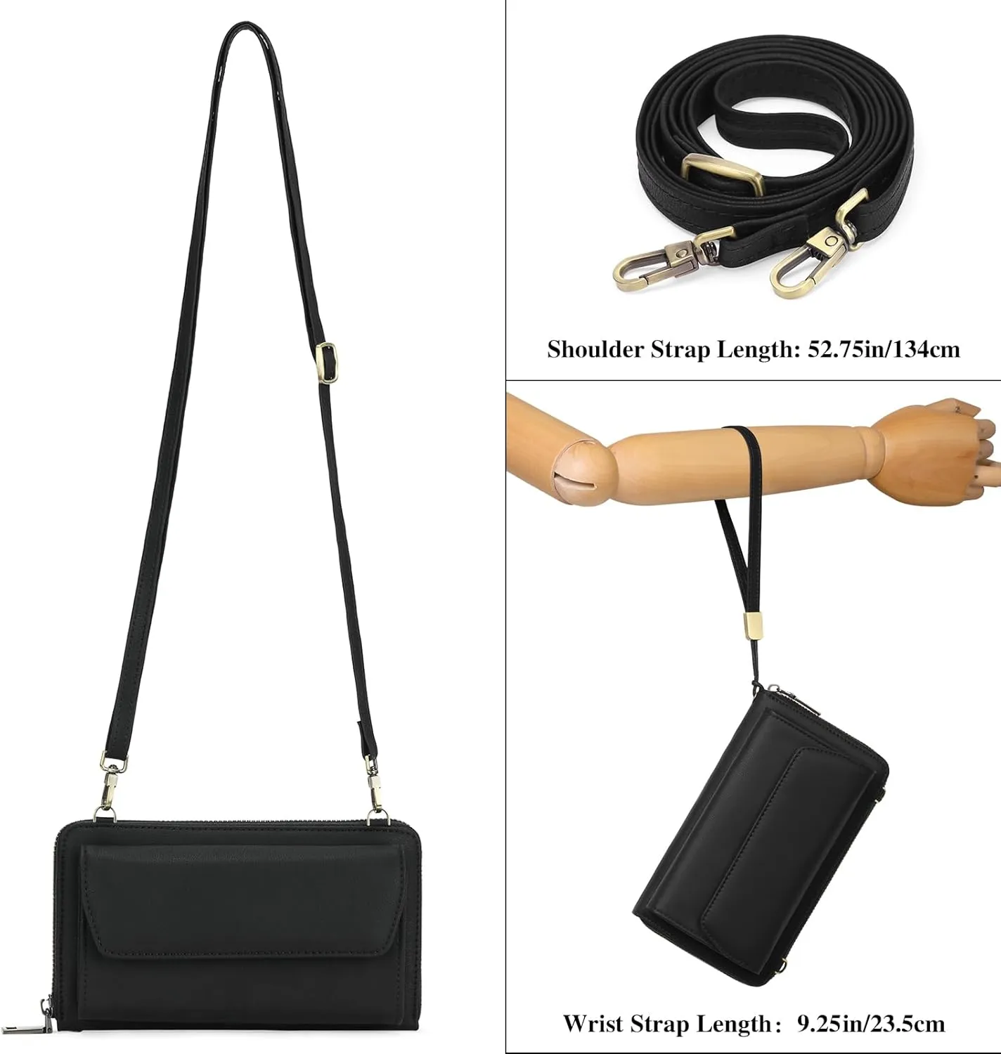 GOIACII Phone Card Wallet RFID Blocking Ladies Purse Crossbody Bags for Women
