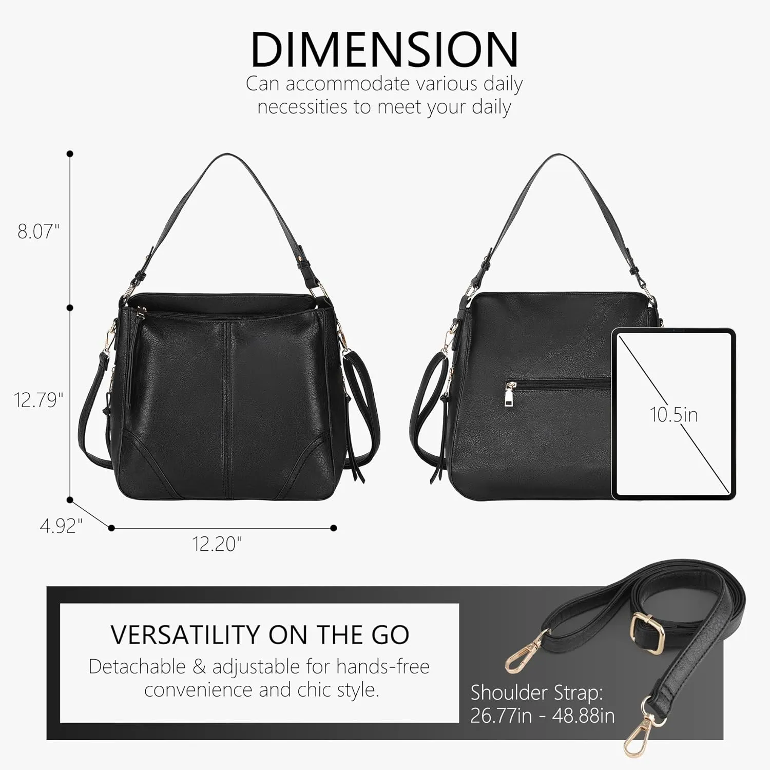 Handbags for Women Crossbody Bags Purses for Women Vegan Leather Shoulder Bag Hobo Bag for Travel Shopping