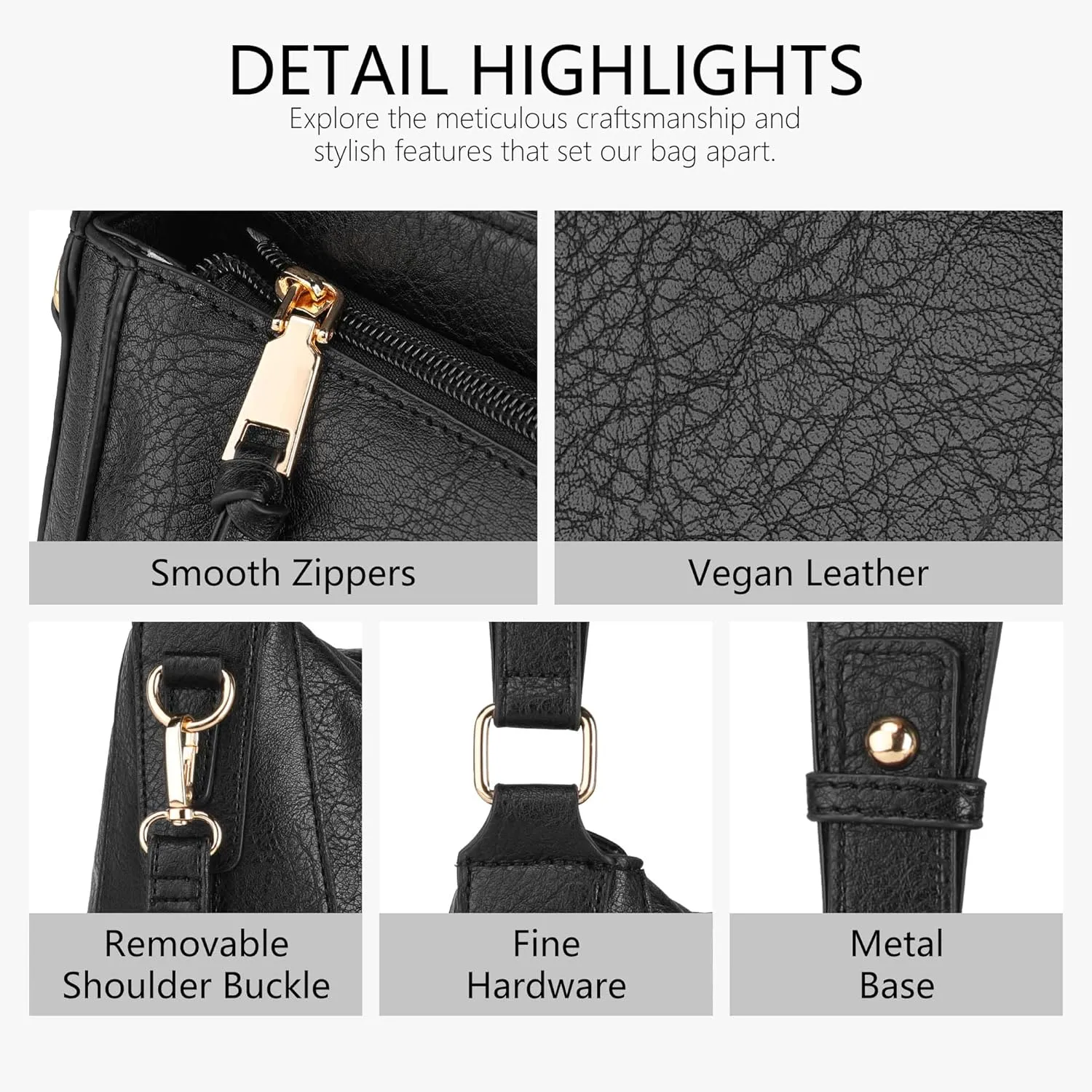 Handbags for Women Crossbody Bags Purses for Women Vegan Leather Shoulder Bag Hobo Bag for Travel Shopping