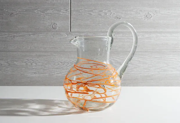 Handblown Glass Pitcher