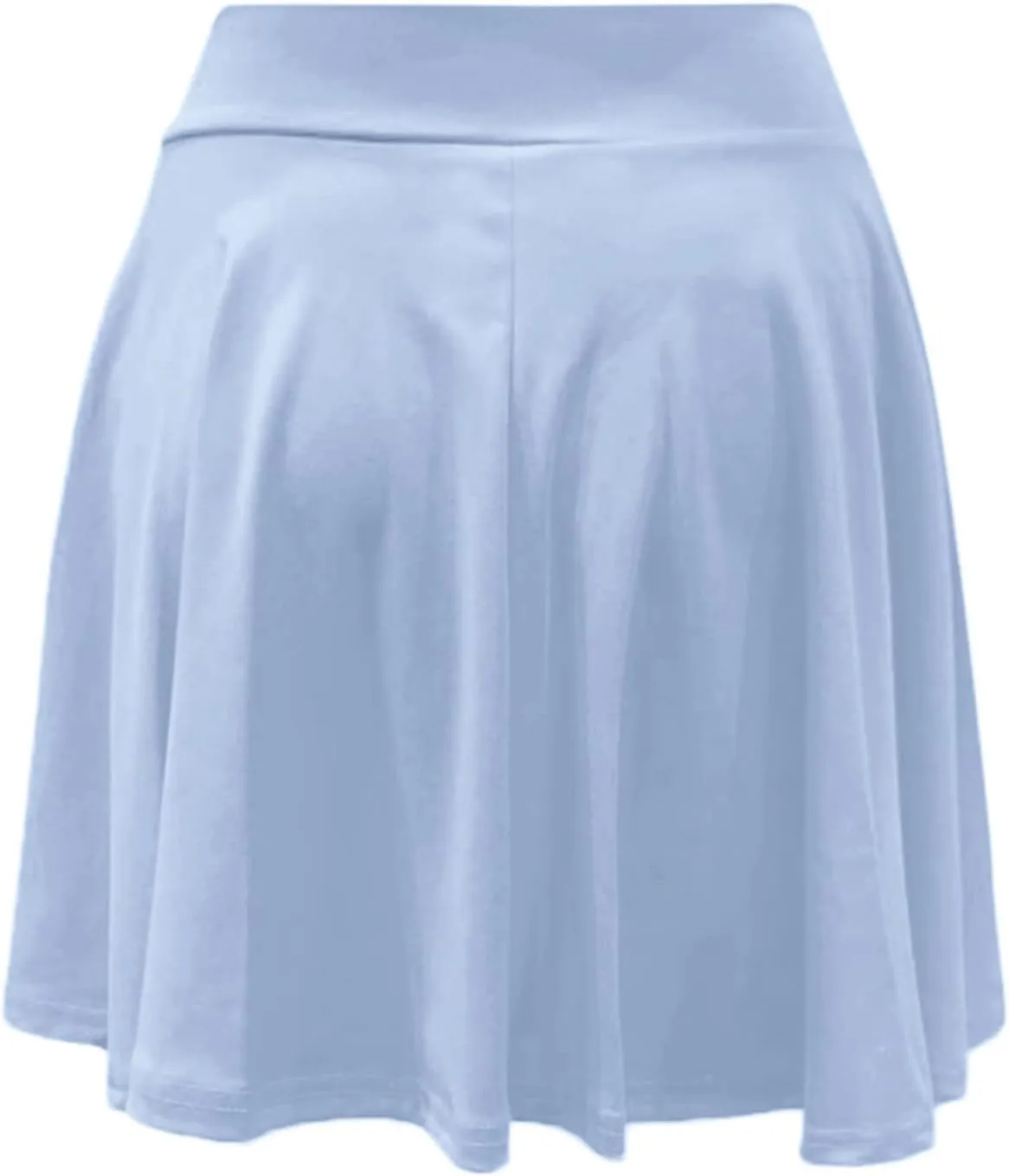 HGps8w Versatile Skirt for Women 2025 Summer Casual Solid High Waisted A-Line Tennis Golf Skorts Bulit-in-Shorts Mini Dress