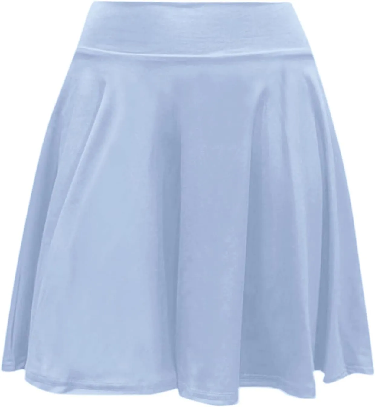 HGps8w Versatile Skirt for Women 2025 Summer Casual Solid High Waisted A-Line Tennis Golf Skorts Bulit-in-Shorts Mini Dress