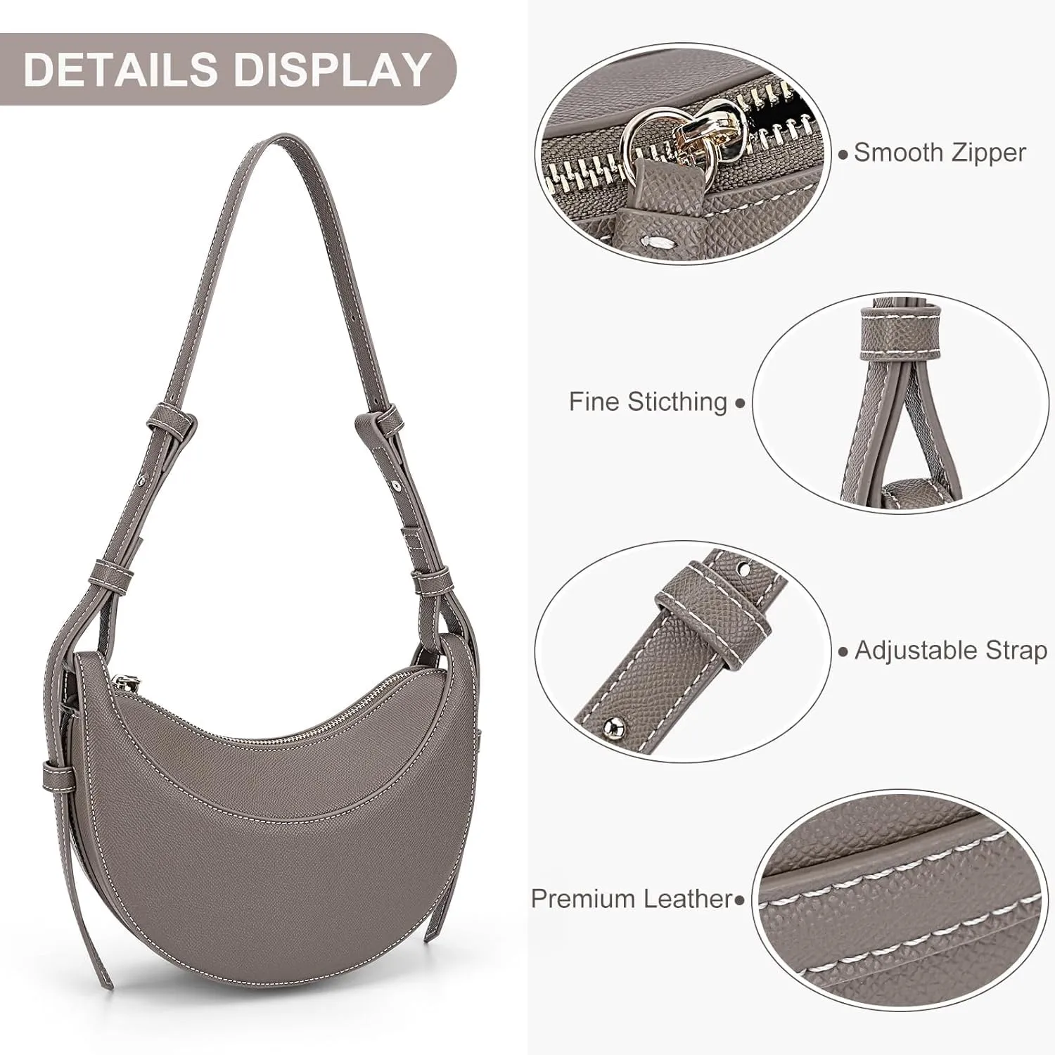 Hobo Bags for Women Crescent Bag Saddle Bag Trendy Crossbody Purse Aesthetics
