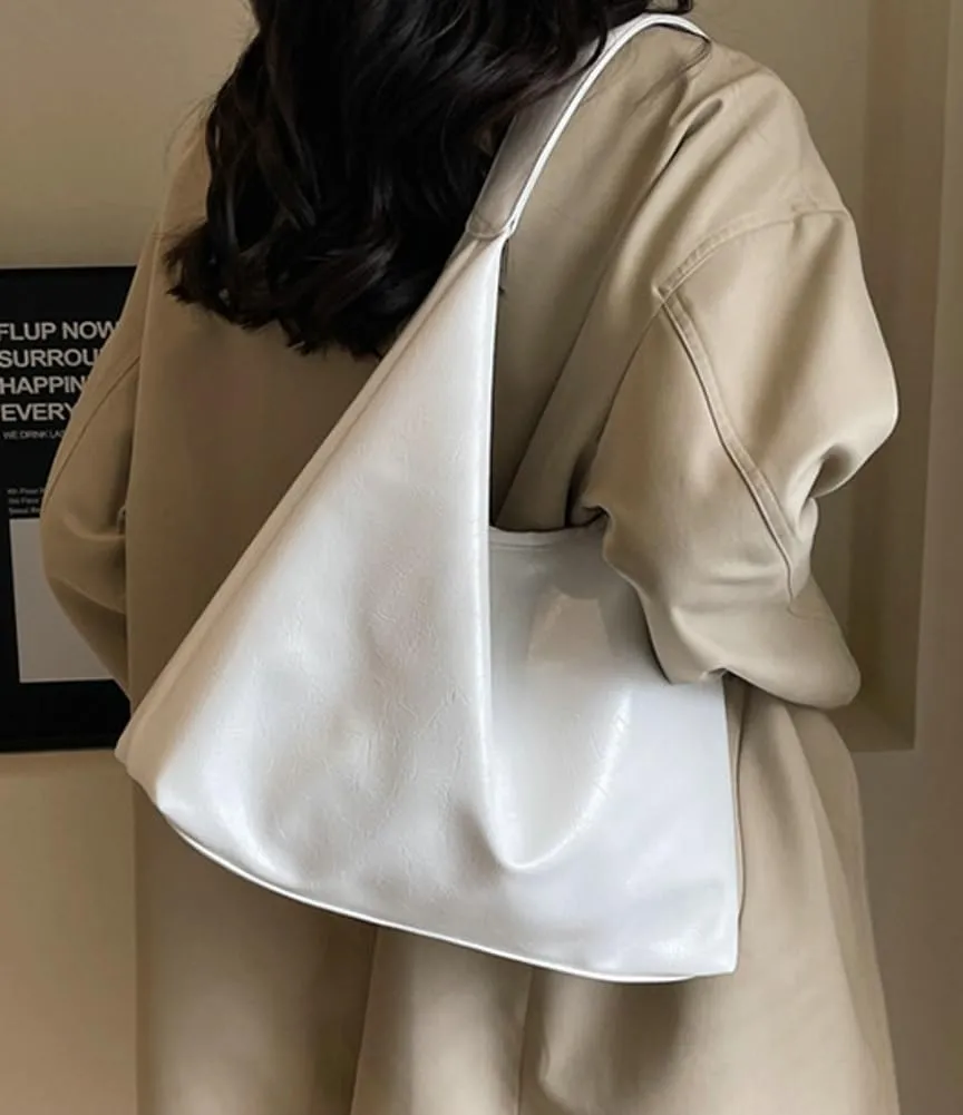 Hobo Bags for Women Large Vegan PU Leather Shoulder Handbag Stylish Slouchy Tote Purses for Work and Travel