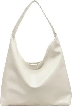 Hobo Bags for Women Large Vegan PU Leather Shoulder Handbag Stylish Slouchy Tote Purses for Work and Travel