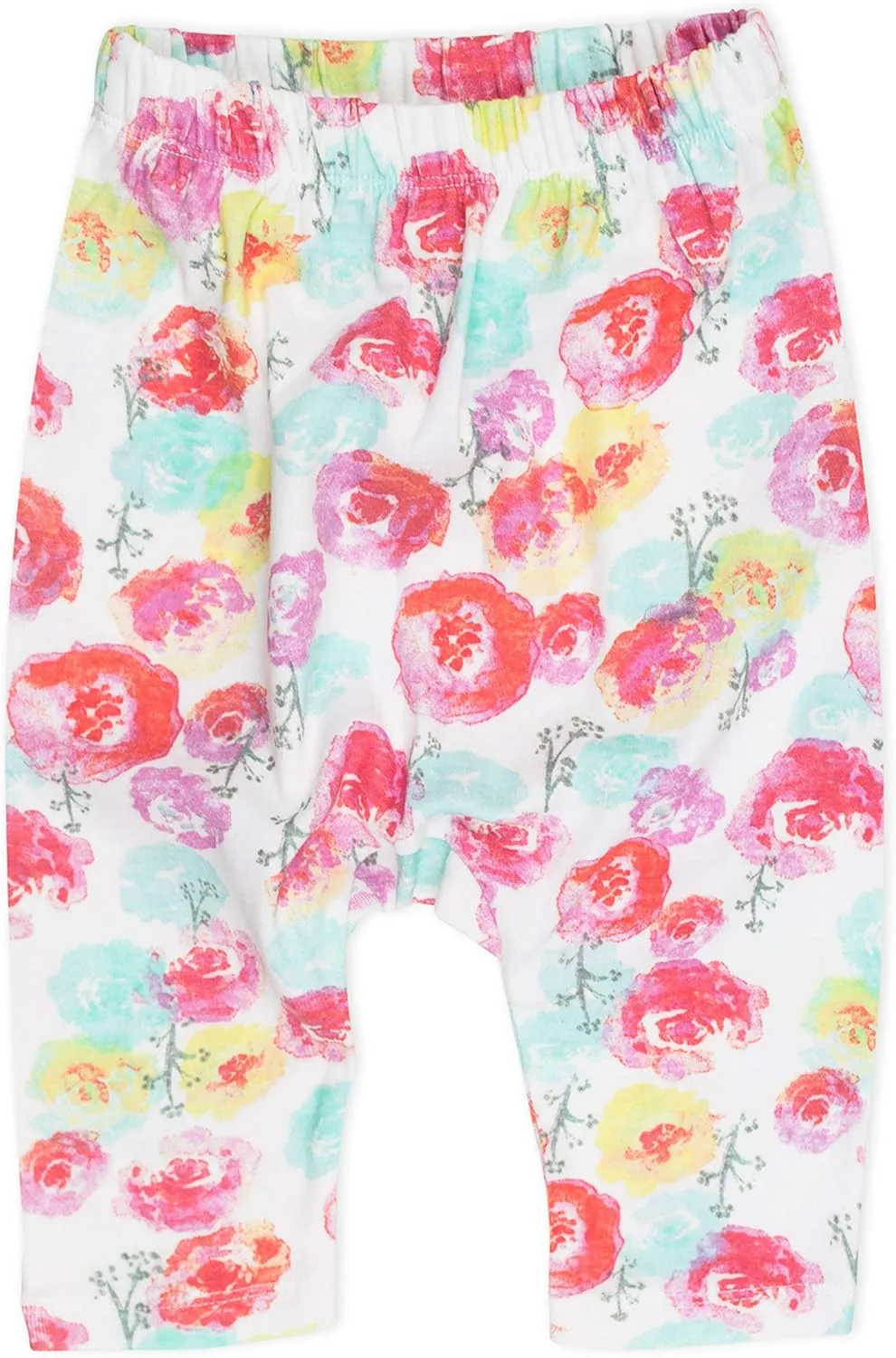 HonestBaby Multipack Harem Pants Roomy Fit Pull on Bottoms 100% Organic Cotton for Infant Baby Boys, Girls, Unisex