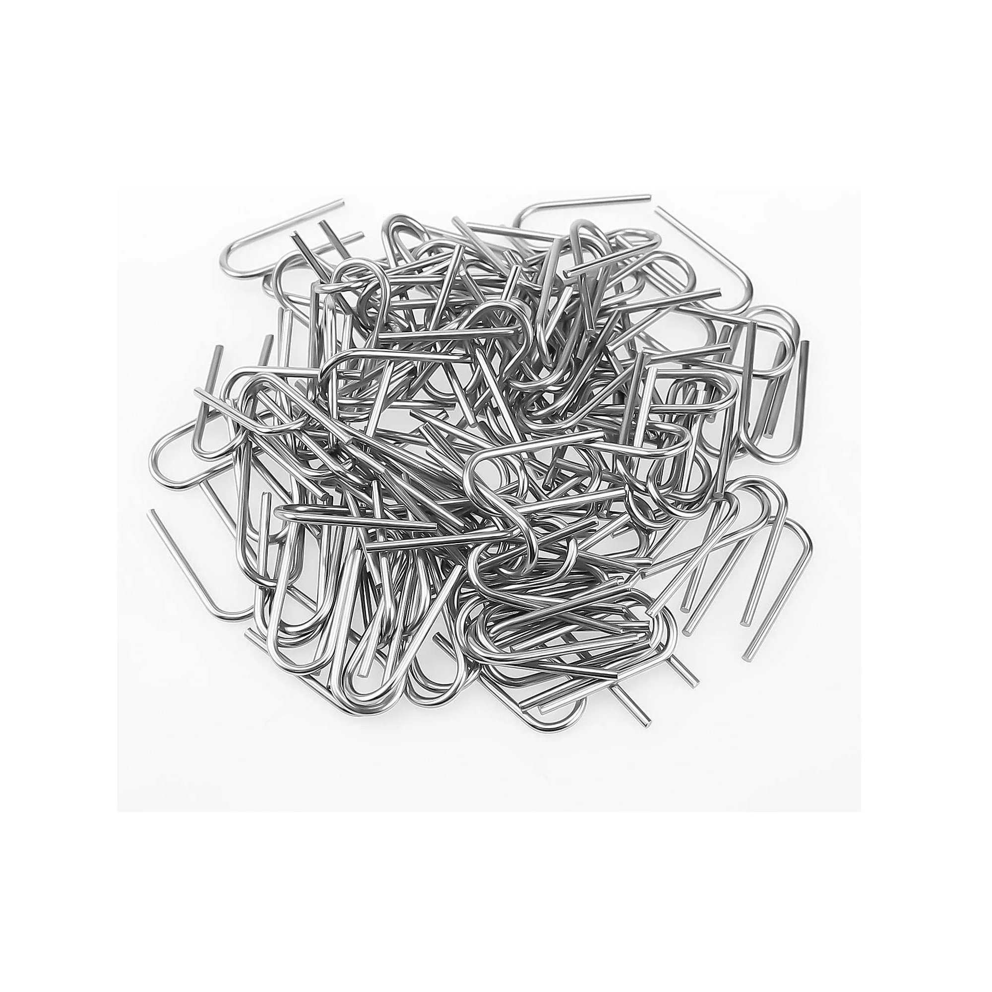 Hysagtek 120 Pcs Mini U Hanger Hooks | High Temperature Resistance Nichrome Wire Jump Rings