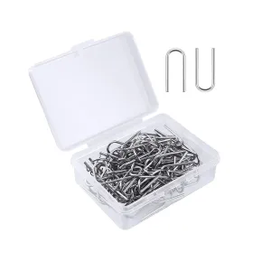 Hysagtek 120 Pcs Mini U Hanger Hooks | High Temperature Resistance Nichrome Wire Jump Rings
