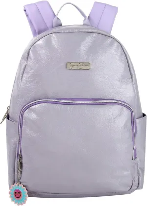 Jessica Simpson Womens Designer Laptop Backpack with Side Pockets, Padded Straps | Classic Modern Backpack for Women (Lively Metallic Lavender), Large