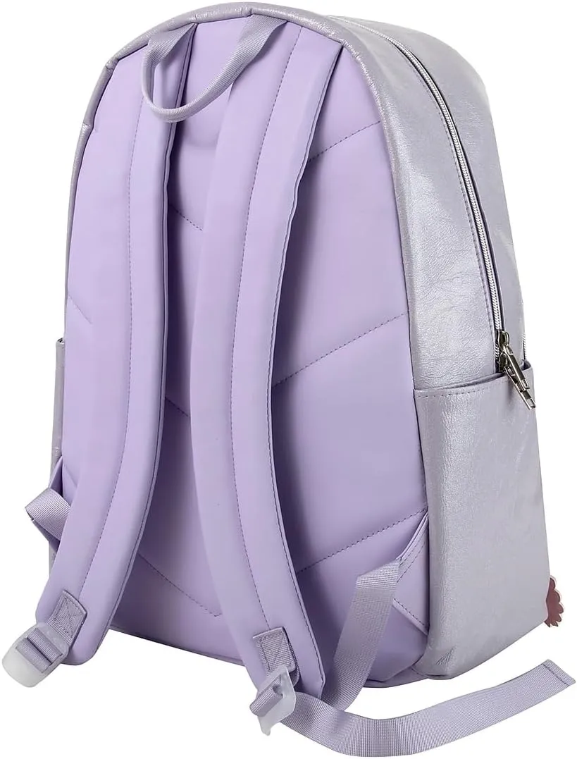 Jessica Simpson Womens Designer Laptop Backpack with Side Pockets, Padded Straps | Classic Modern Backpack for Women (Lively Metallic Lavender), Large