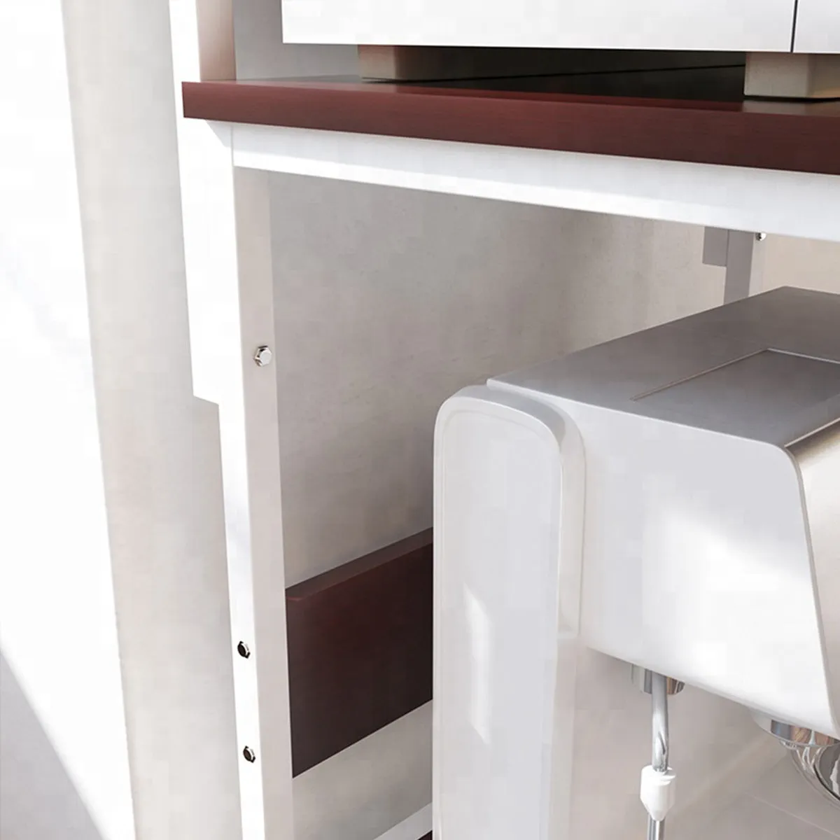 Kawachi Multifunction Dining Table Cum Bar Counter for 2 with  Microwave Oven Storage Rack KW19