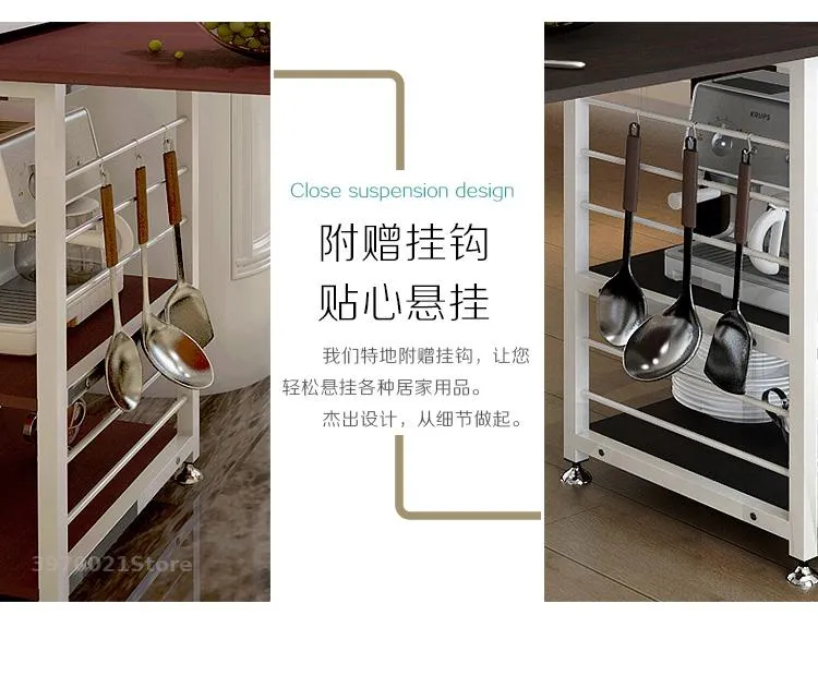 Kawachi Multifunction Dining Table Cum Bar Counter for 2 with  Microwave Oven Storage Rack KW19