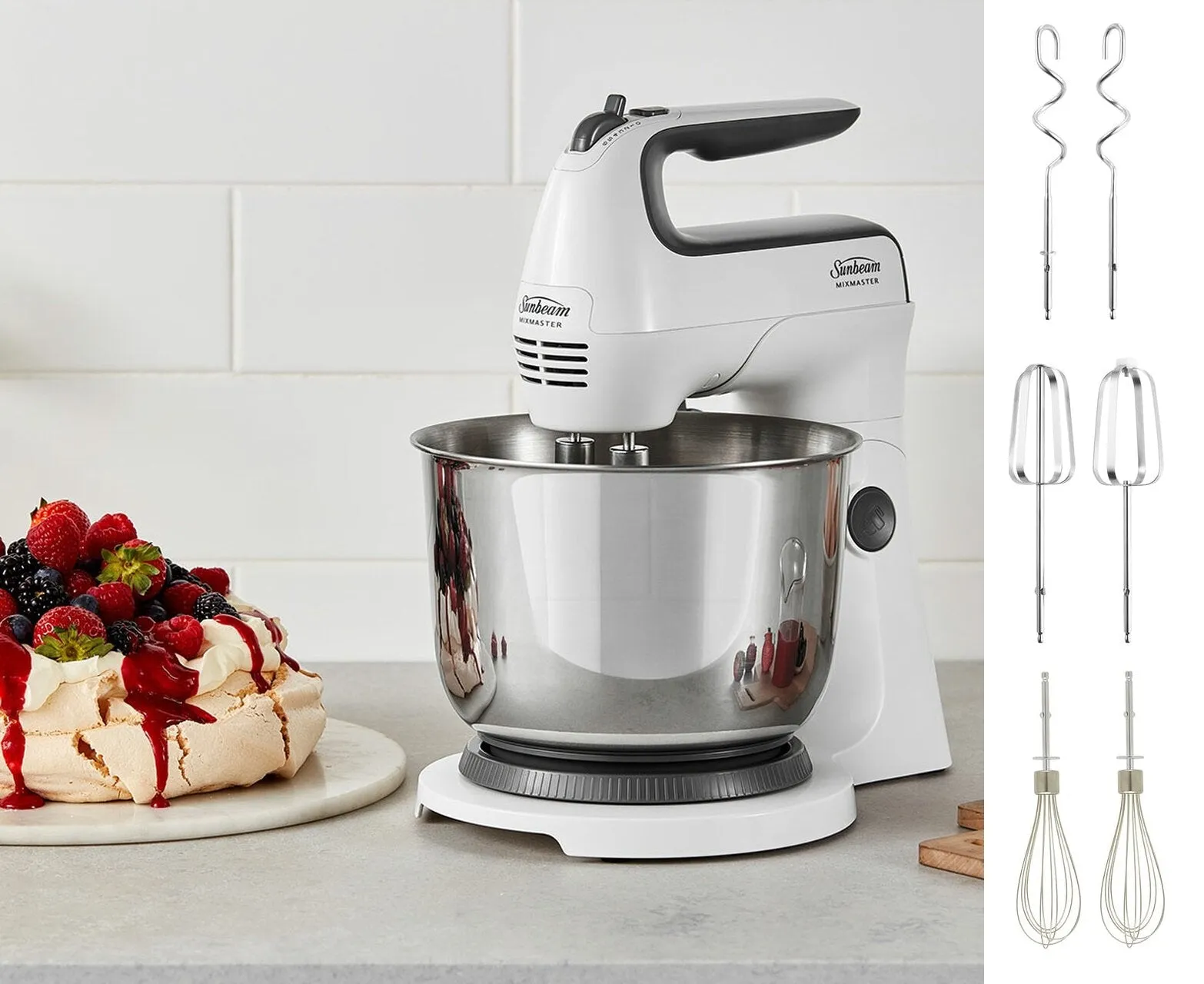 Kitchen Mixmaster Combo Mixer Pro by Sunbeam - (Hand & Stand Mixer in One)