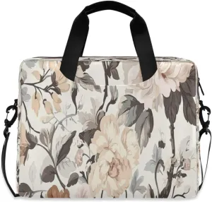 Laptop Bag, Briefcase, 15.7 inch, Hand-carry or Shoulder-strap, Waterproof and Durable, Graffiti Vintage Floral Pattern
