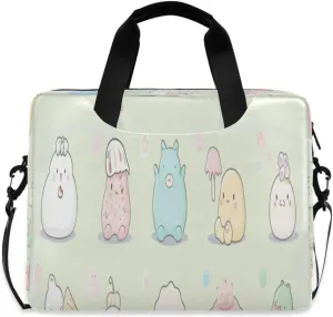 Laptop Bag for Women - Fits 16 inch with Laptop Compartment Carrying Messenger Sleeve with Strap Professional Fashion Travel Purse for Business Office Bag Cartoon Doll