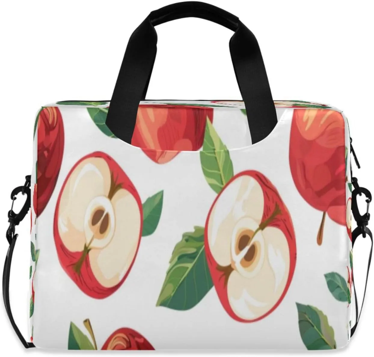 Laptop Bag for Women - Fits 16 inch with Laptop Compartment Carrying Messenger Sleeve with Strap Professional Fashion Travel Purse for Business Office Bag Red Apple