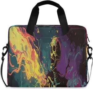 Laptop Bag for Women - Fits 16 inch with Laptop Compartment Carrying Messenger Sleeve with Strap Professional Fashion Travel Purse for Business Office Bag Skeleton Man