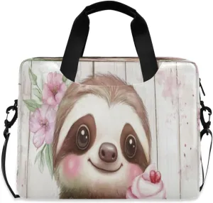 Laptop Bag for Women - Fits 16 inch with Laptop Compartment Carrying Messenger Sleeve with Strap Professional Fashion Travel Purse for Business Office Bag Sloth Baby