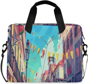 Laptop Bag for Women - Fits 16 inch with Laptop Compartment Carrying Messenger Sleeve with Strap Professional Fashion Travel Purse for Business Office Bag Street Style