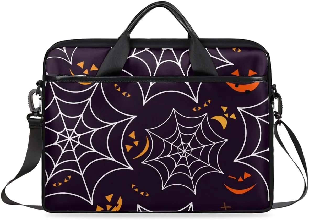 Laptop Shoulder Bag Halloween Autumn Modern Decor Tablet Computer Notebook Sleeve Messenger Bags Carrying Case with Strap Briefcase Tote for 14 15 in Laptops