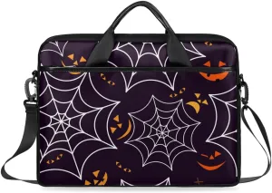 Laptop Shoulder Bag Halloween Autumn Modern Decor Tablet Computer Notebook Sleeve Messenger Bags Carrying Case with Strap Briefcase Tote for 14 15 in Laptops
