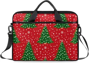 Laptop Shoulder Bag Modern Christmas Tree Theme Tablet Computer Notebook Sleeve Messenger Bags Carrying Case with Strap Briefcase Tote for 14 15 in Laptops