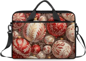 Laptop Shoulder Bag Modern Xmas Design Tablet Computer Notebook Sleeve Messenger Bags Carrying Case with Strap Briefcase Tote for 14 15 in Laptops