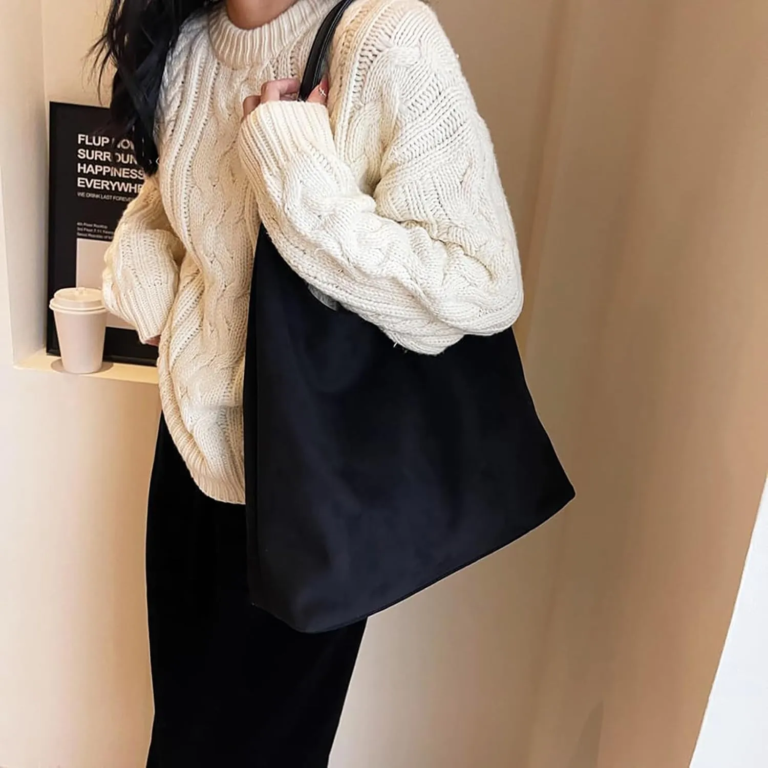 Leather Hobo Bags for Women - Brown Suede Retro Shoulder & Slouchy Bags for Fall