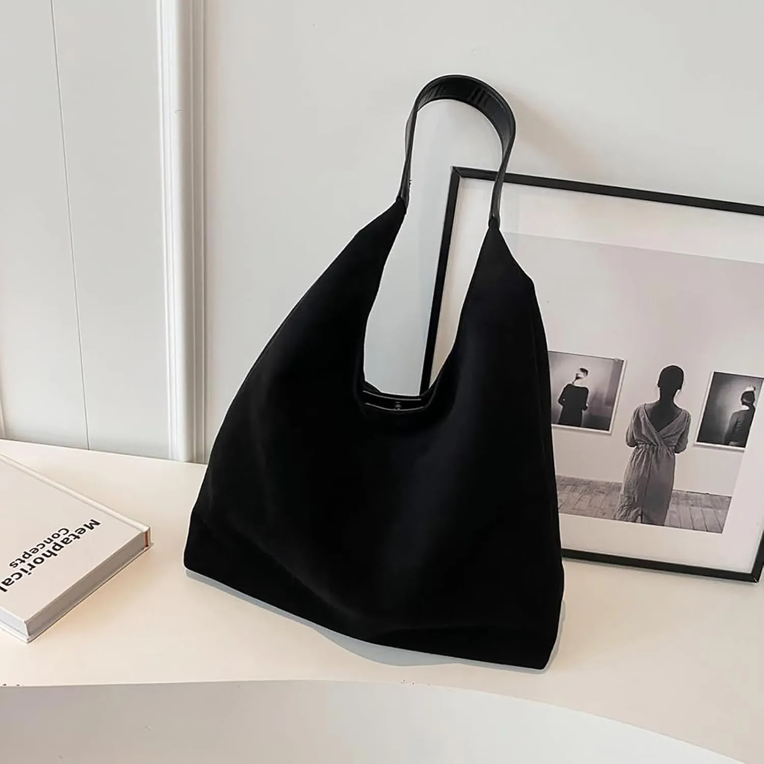 Leather Hobo Bags for Women - Brown Suede Retro Shoulder & Slouchy Bags for Fall