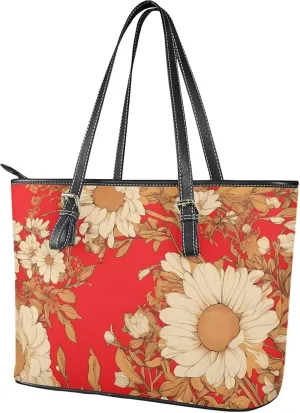 Leather Tote Bag for Women, Modern Top Handle Satchel Purse, Large Work Tote Bag Leather Handbags Travel Hobo Bag
