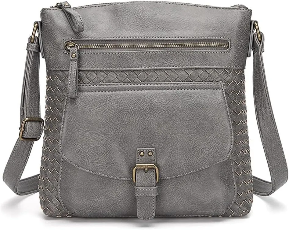 Leather Tote Handbag Roomy Messenger Satchel for Work Daily Travel Shoulder for Women Hobo Crossbody Purse
