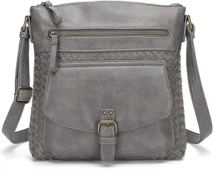 Leather Tote Handbag Roomy Messenger Satchel for Work Daily Travel Shoulder for Women Hobo Crossbody Purse