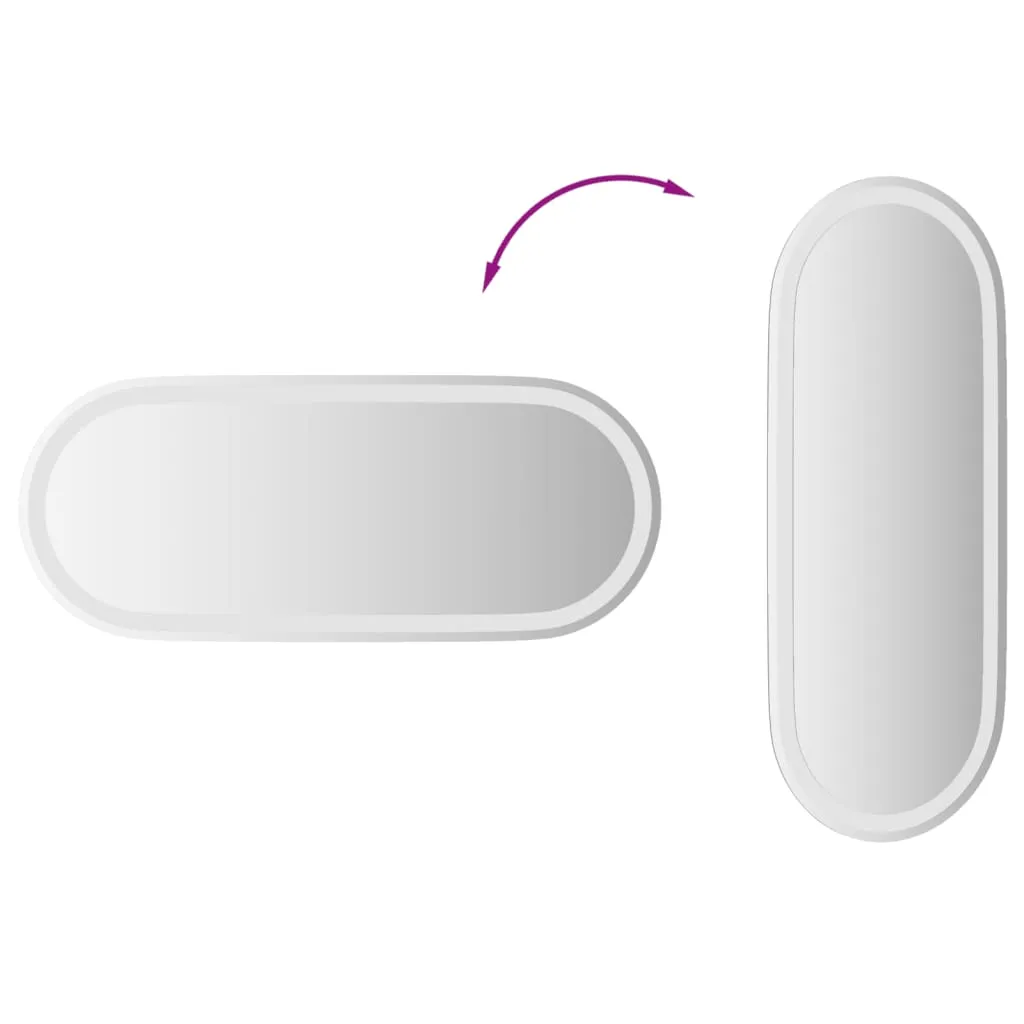 LED Bathroom Mirror 90x40 cm Oval